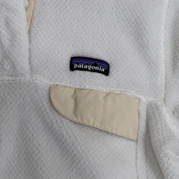 Patagonia Re-Tool Snap-T Pullover Fleece White Raw Linen Women's Small - Picture 5 of 8